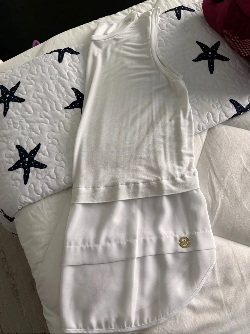 Michael Kors Women’s White Layered Tank Top